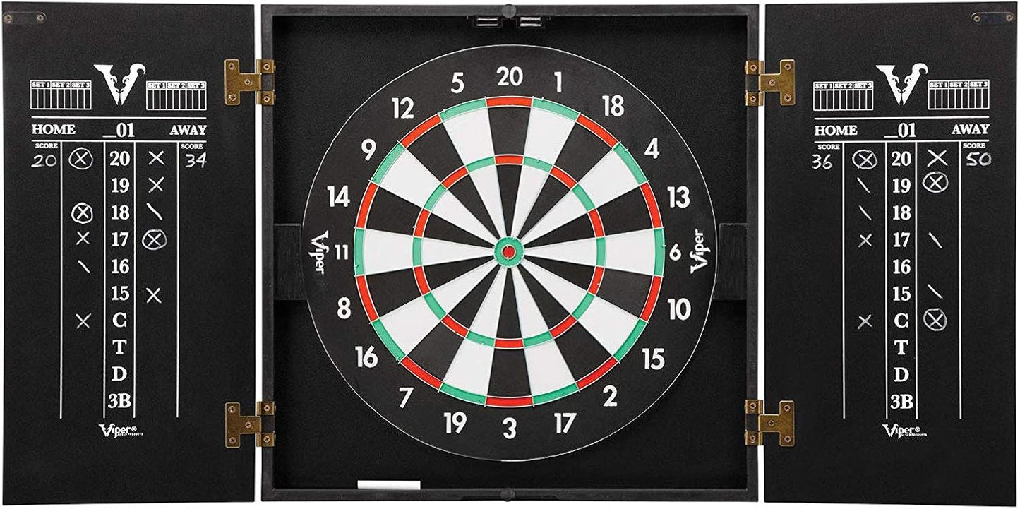 Viper Hideaway Dartboard Cabinet Set with Reversible Board Option