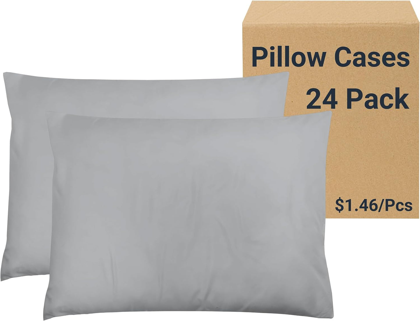 ZPECC Pillow Cases Bulk 24 Pack - Soft Microfiber Covers