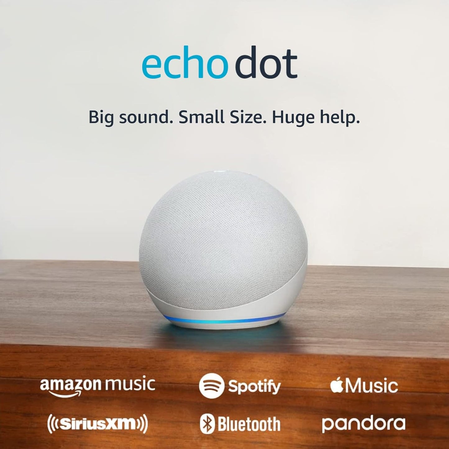 Echo Dot - Vibrant Alexa Speaker, Glacier White