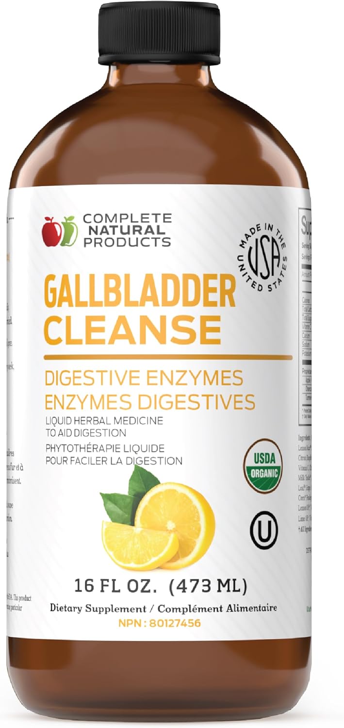 Complete Natural Gallbladder Support Liquid Supplement for Health