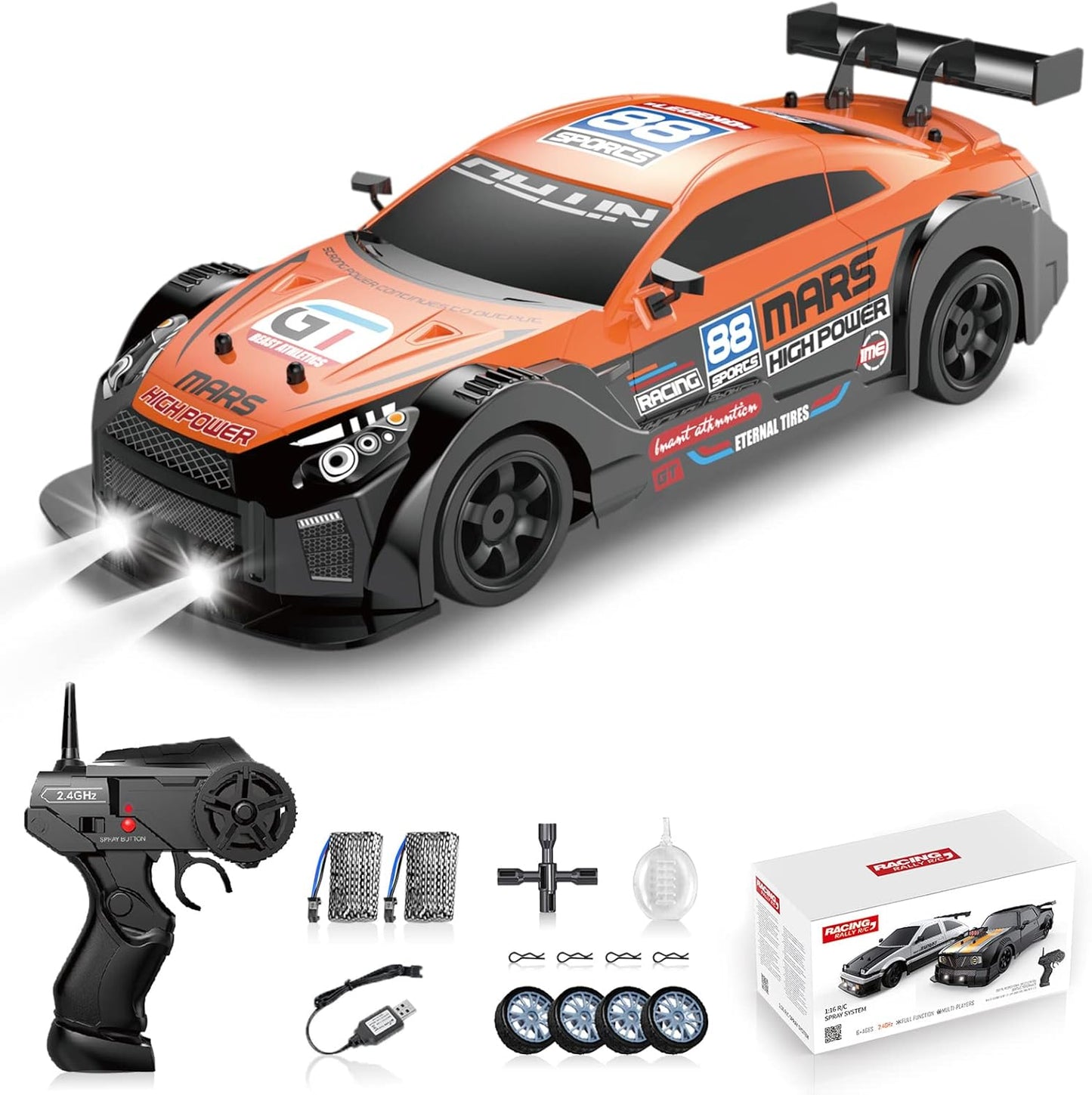 RC Drift Car 2.4GHz 1:16 Scale High Speed Remote Control Vehicle
