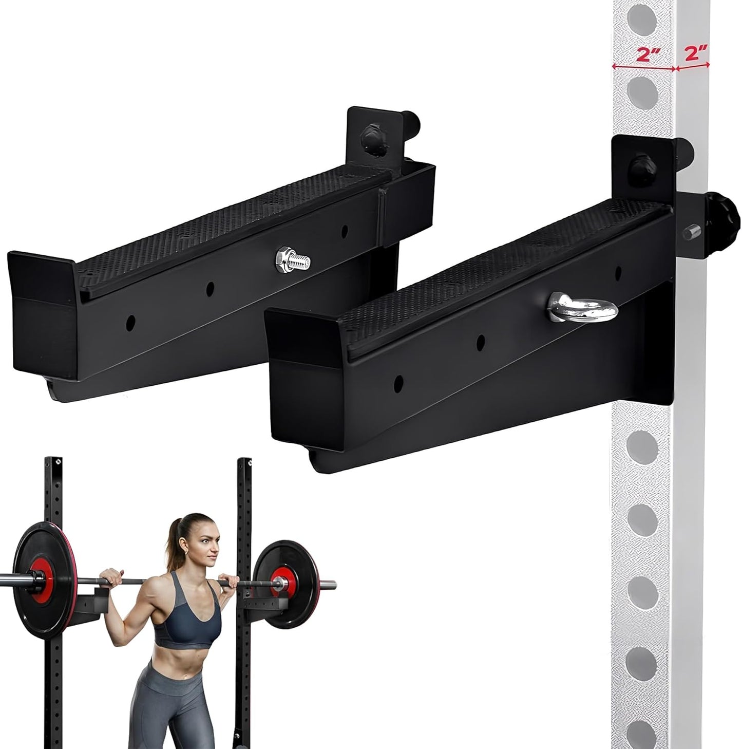 Yes4All Power Rack J-Hooks for Heavy Duty Barbell Holders