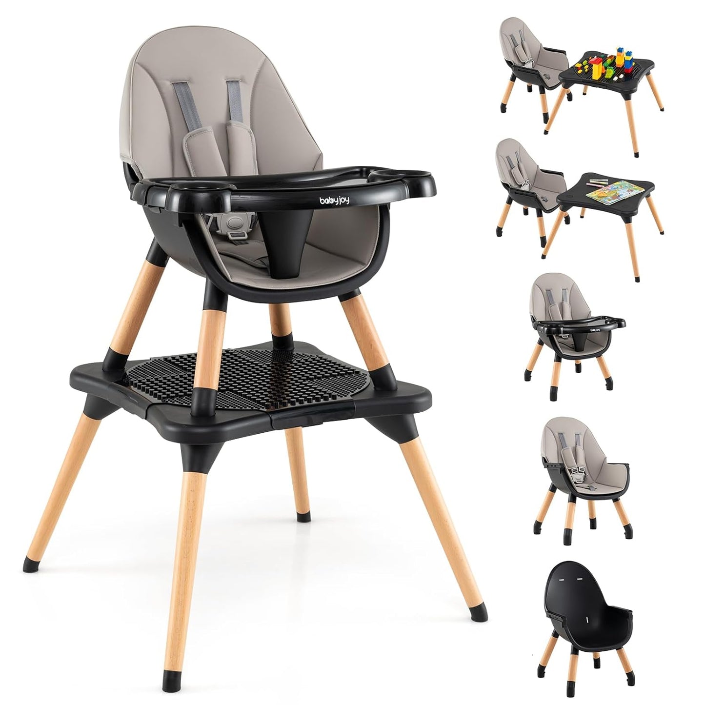 6 in 1 Convertible High Chair for Babies and Toddlers