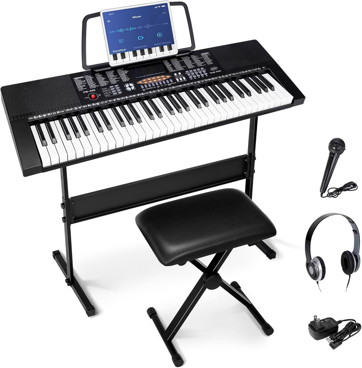 61-Key Electronic Keyboard Kit with LED Display