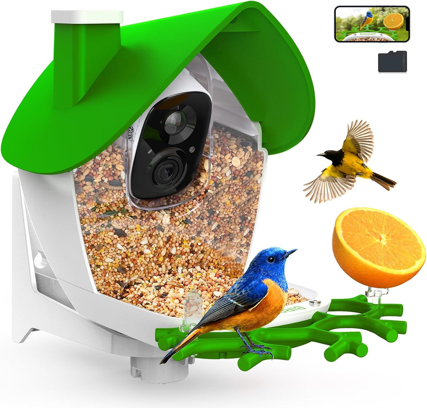 birdsnap MON - AI Bird Feeder Camera with 2K Video