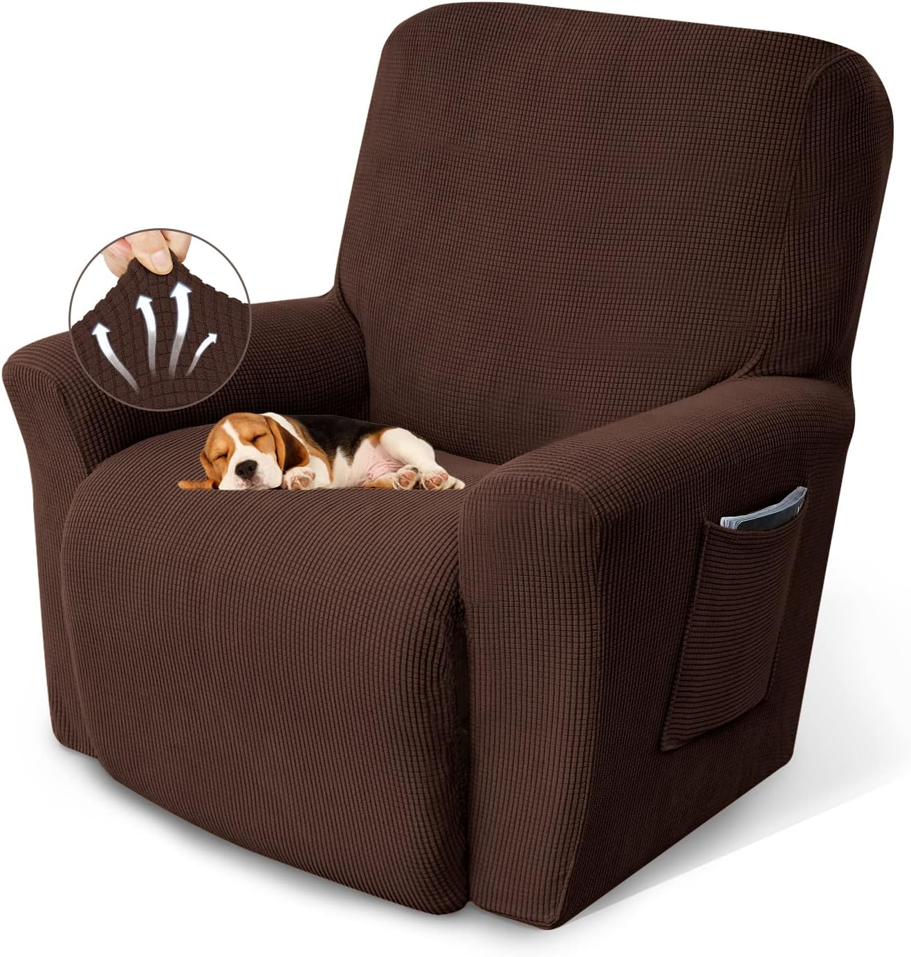 KEKUOU Recliner Chair Covers for Lazy Boy Stretch Slipcovers