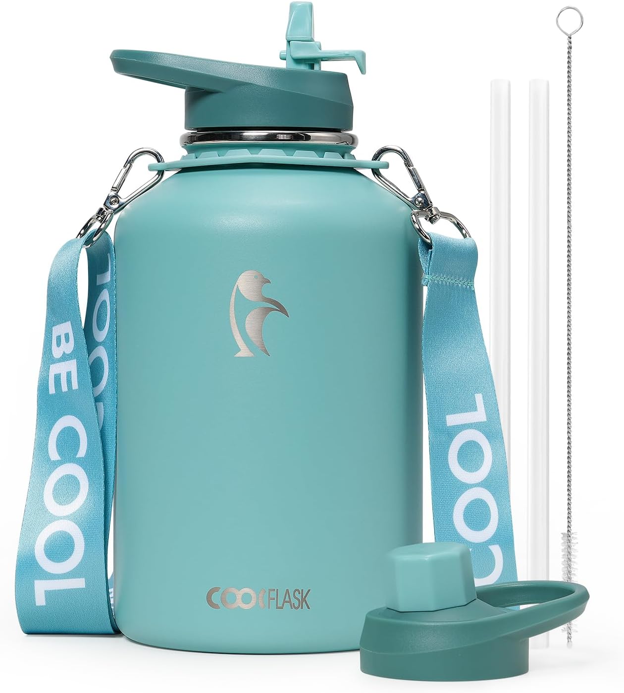 Coolflask Insulated Water Bottle 64 oz - Stylish & Functional