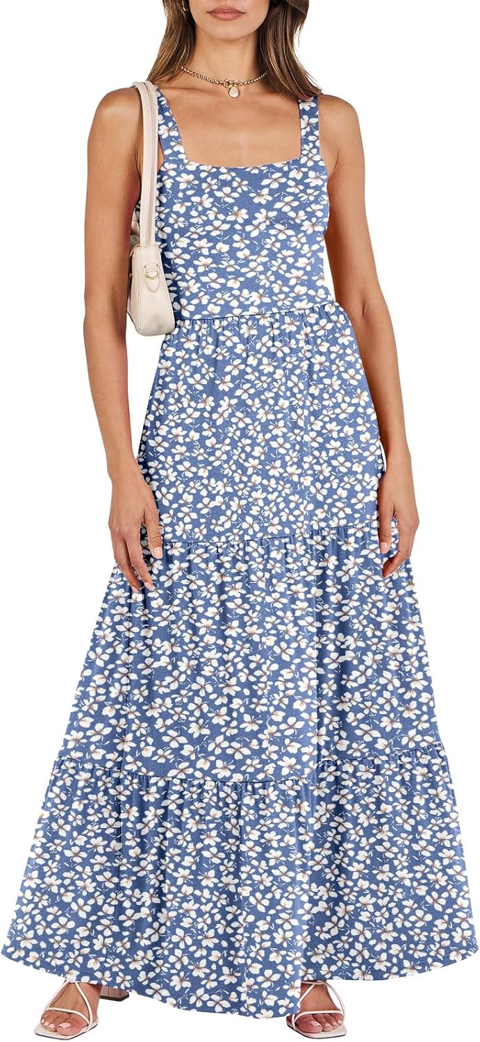 ANRABESS Women's Summer Casual Long Maxi Beach Vacation Dress