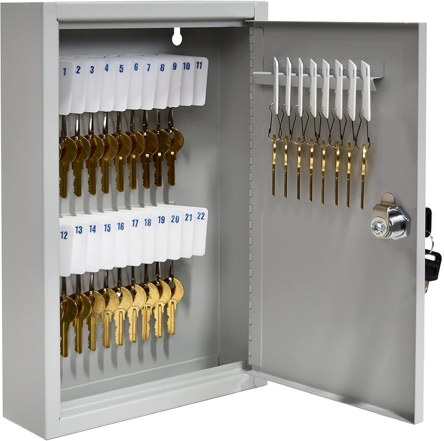 30 Key Cabinet with Dual Lock Control for Secure Key Storage