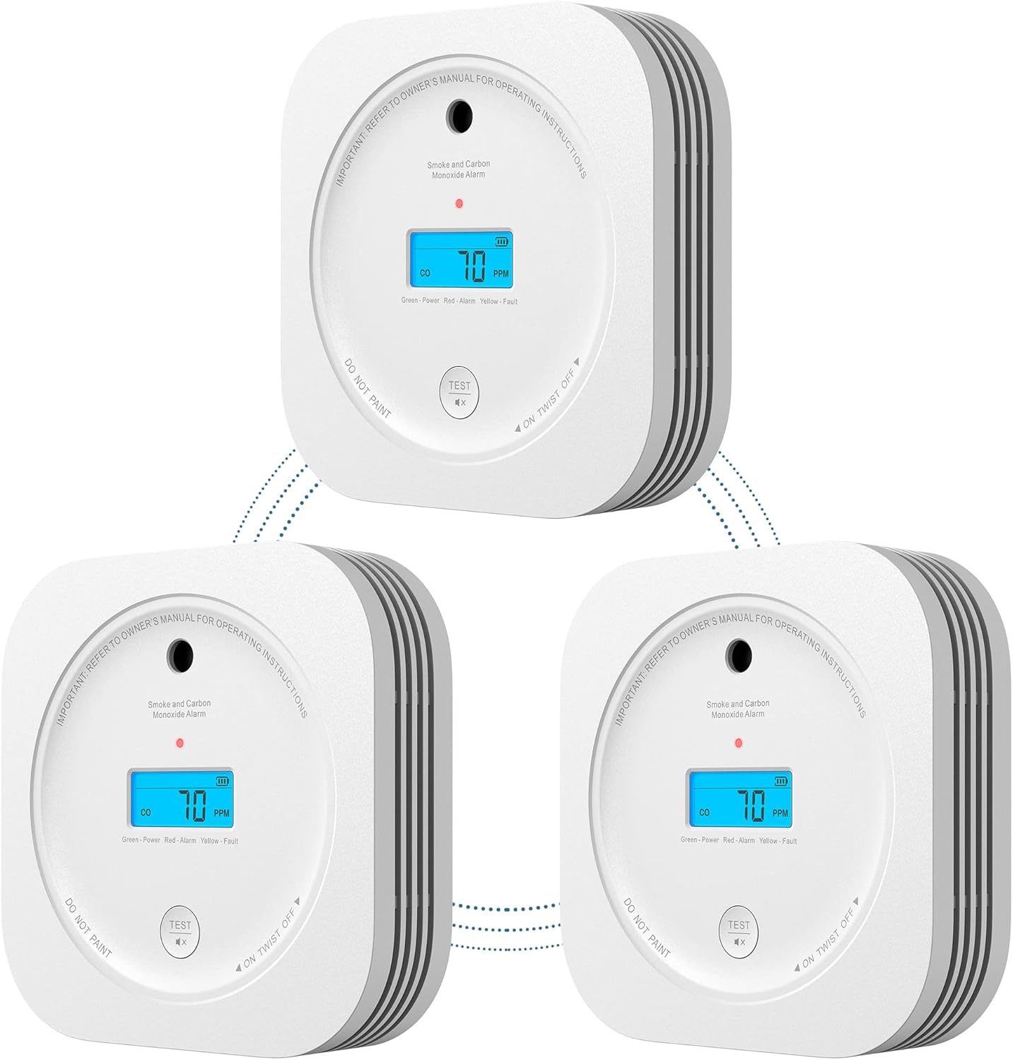 AEGISLINK Interlinked Smoke and CO Detector Combo for Safety