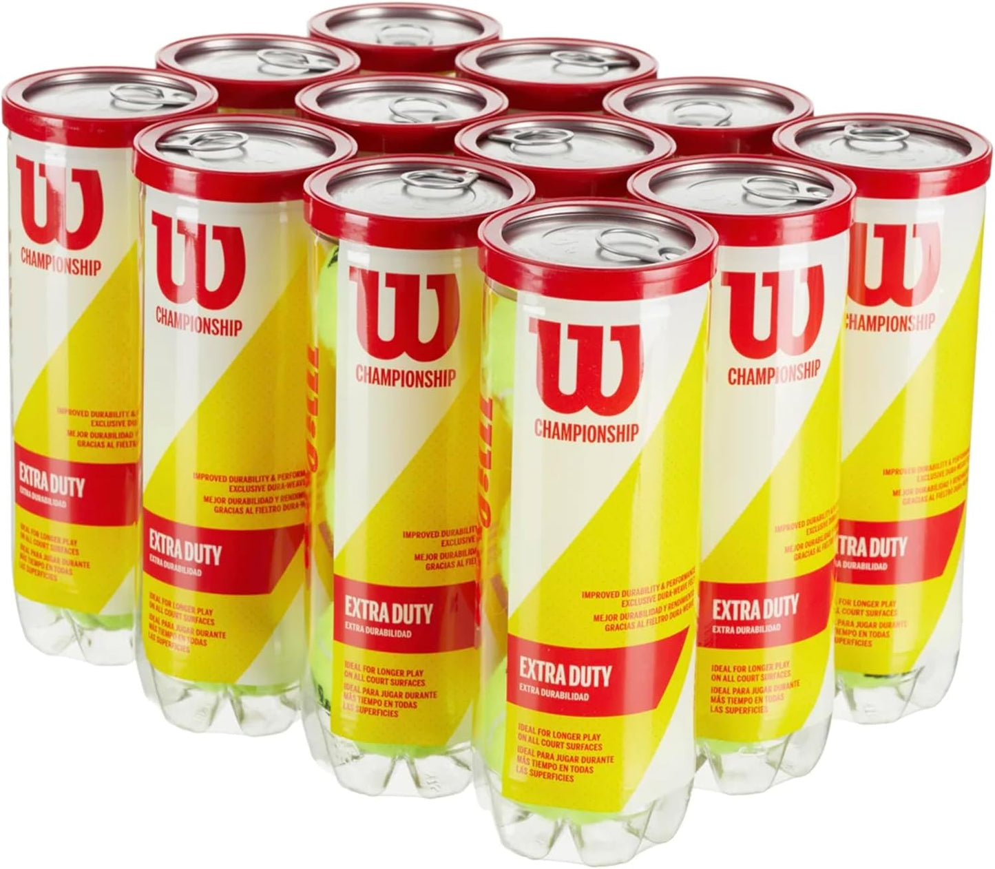 Wilson Championship Tennis Balls - Durable Extra Duty Performance