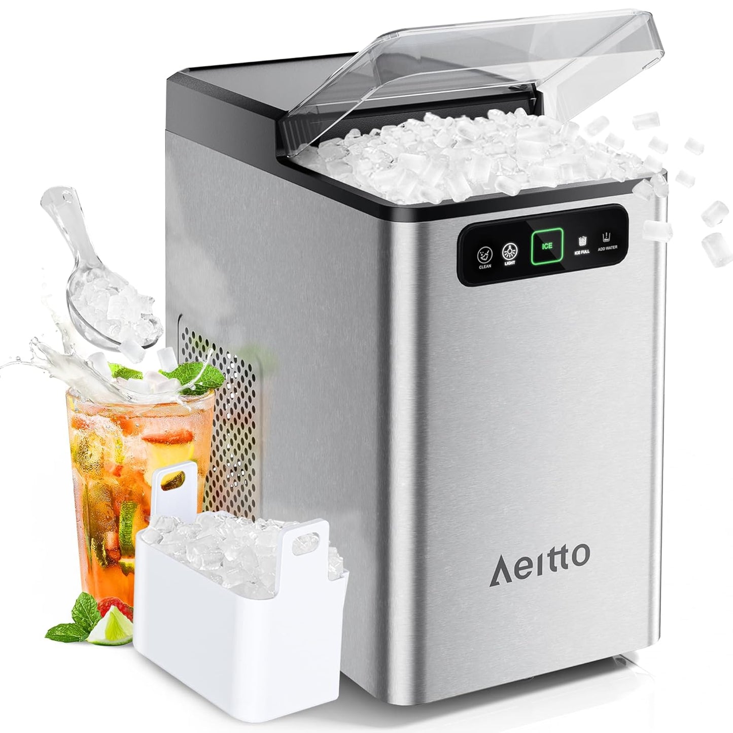 Aeitto Nugget Ice Maker: Fast, Chewable Ice for Any Occasion