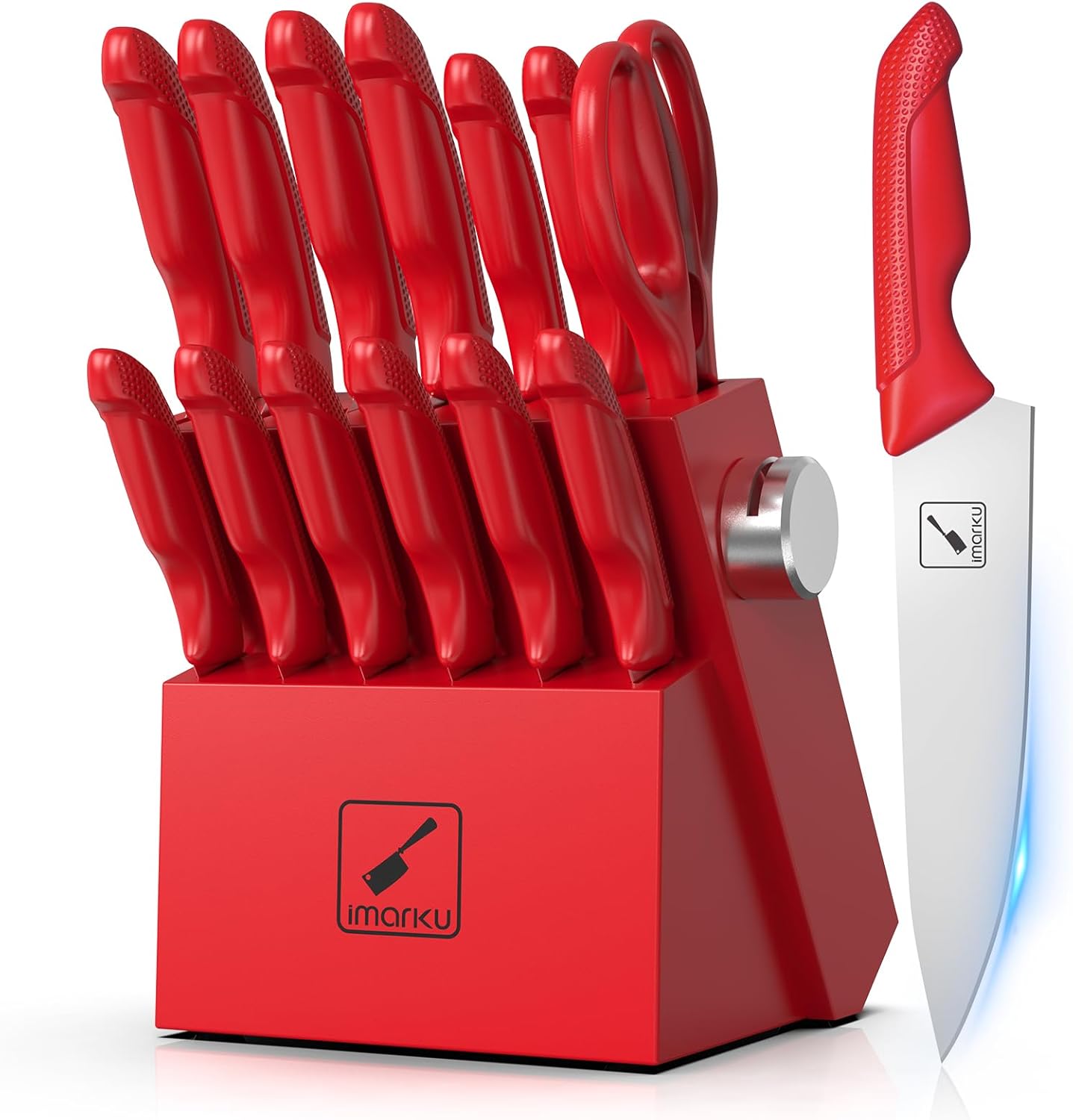 imarku Knife Set with Block, 14 PCS Sharp Kitchen Knives