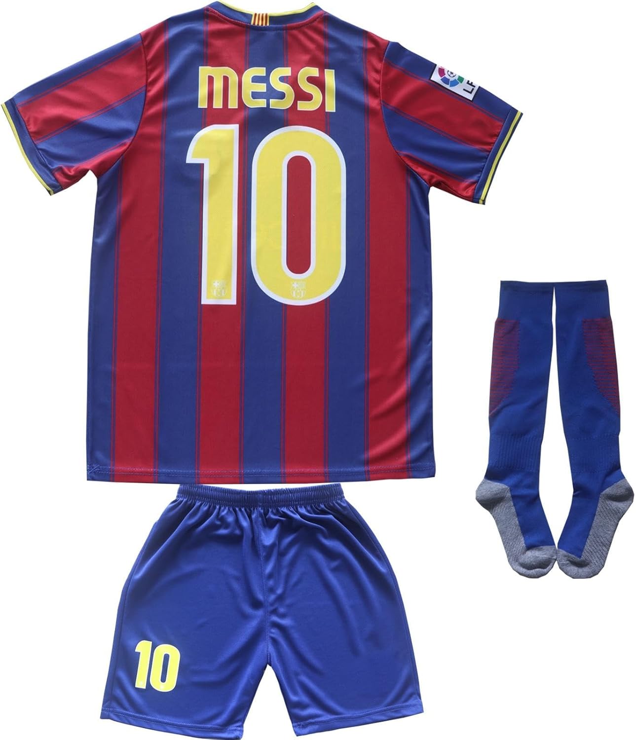 Barcelona Home Leo #10 Vintage 2009/2010 Kids Jersey Set