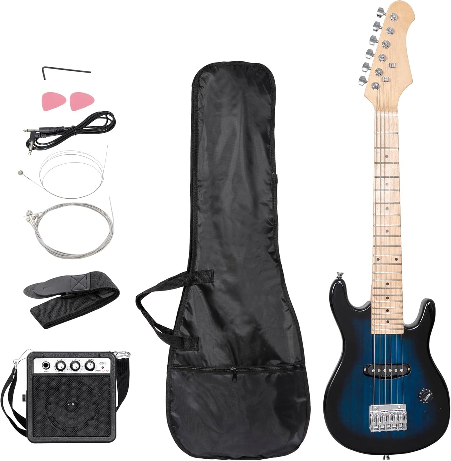 30 Beginner Electric Guitar with 5W Amp and Accessories Pack