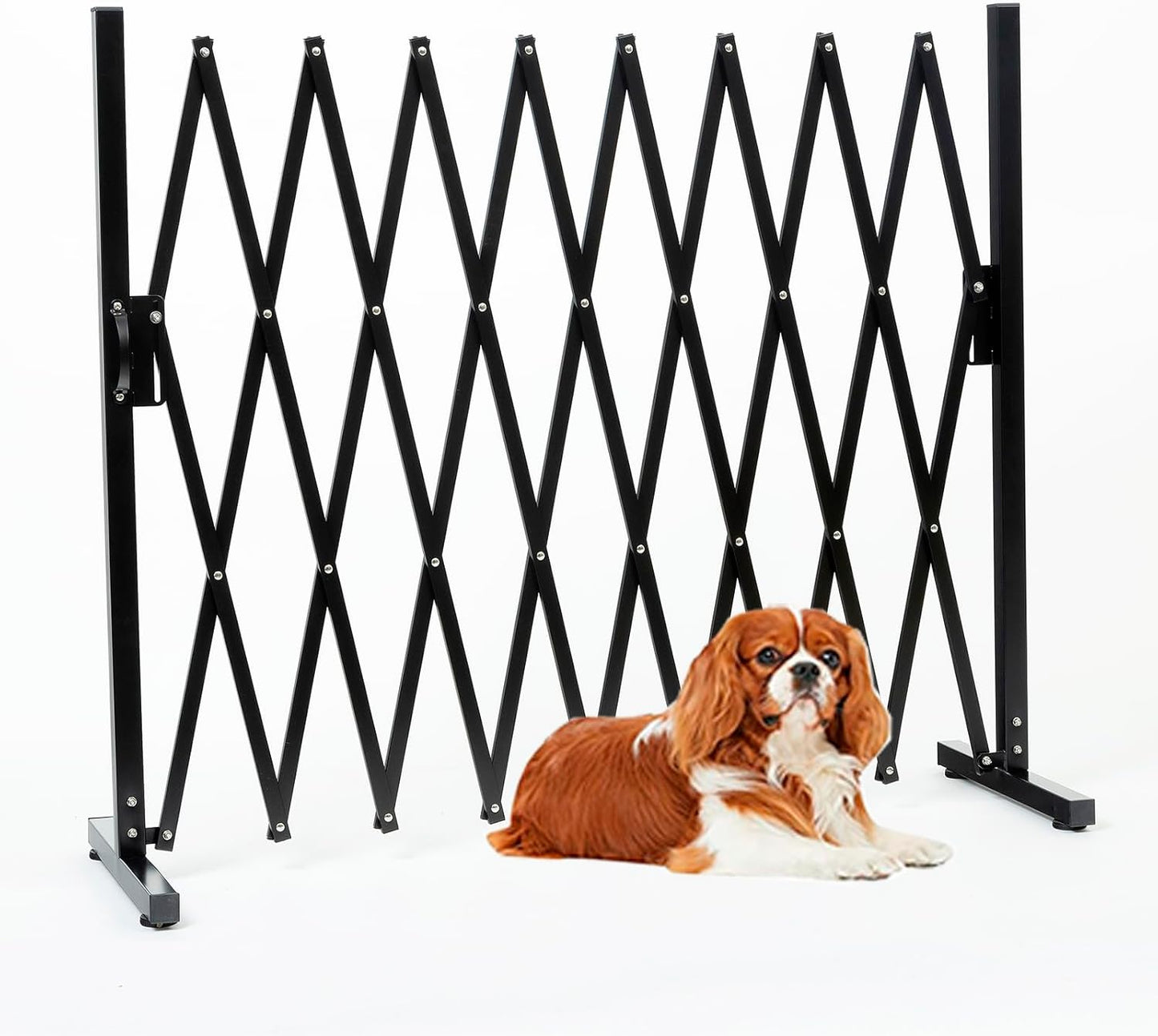 Metal Expandable Dog Gate for Indoor and Outdoor Use, 9Feet