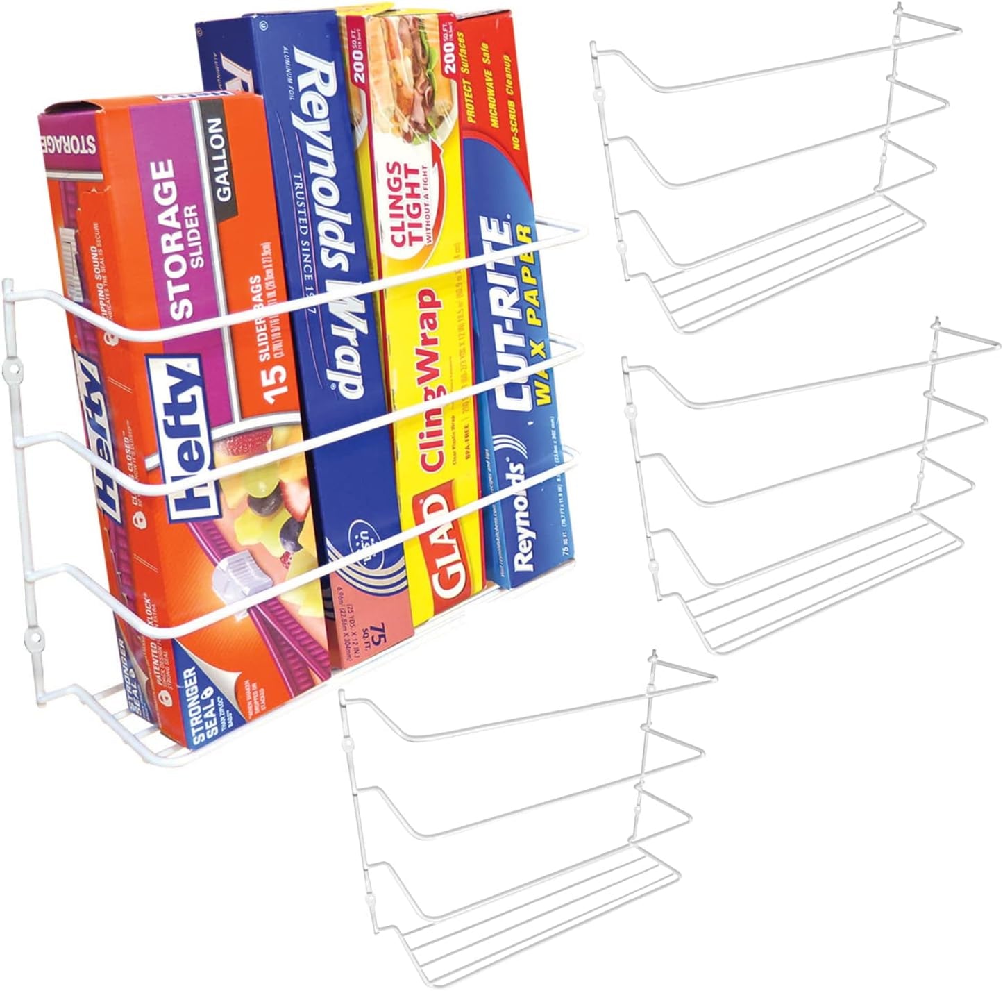 Evelots Kitchen Wrap Organizer - Maximize Storage Space Efficiently