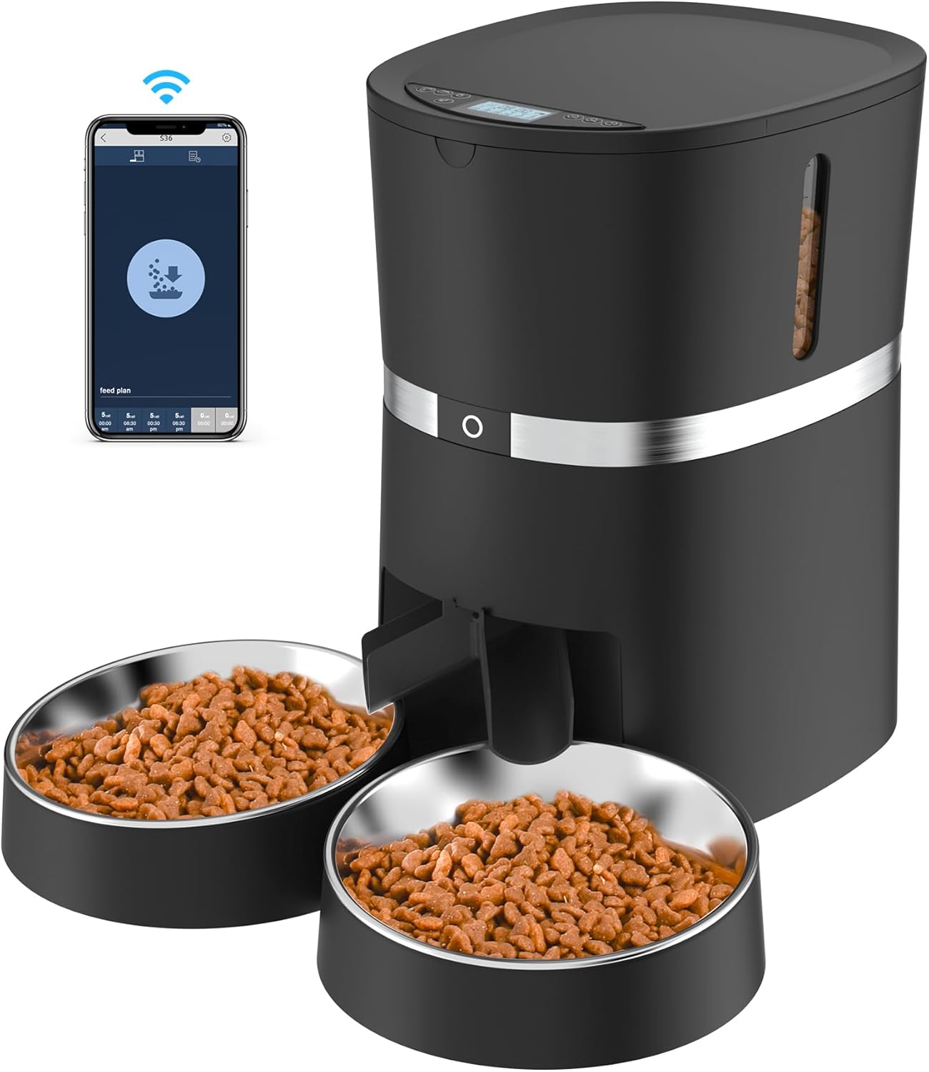 Smart Cat Feeder with WiFi Control and Voice Recorder Feature