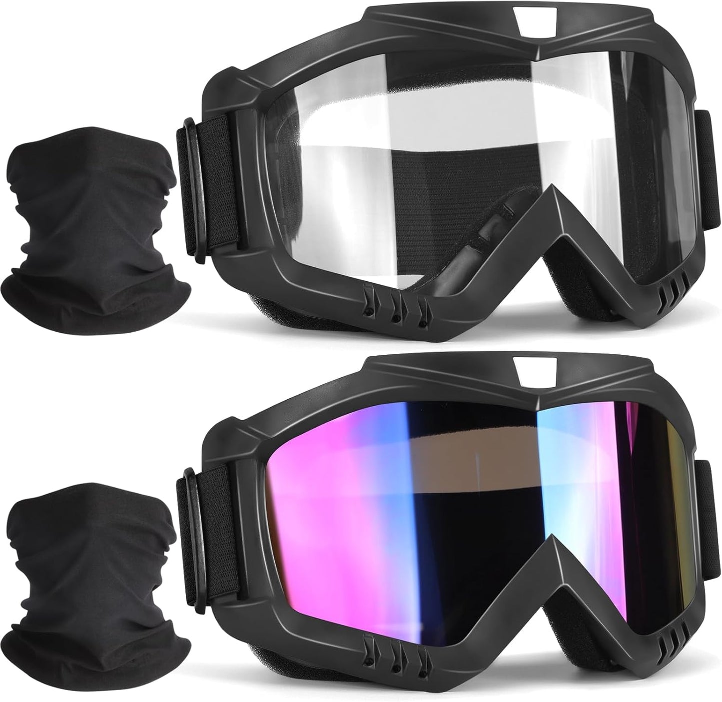 YENPK 2-Pack Windproof Dirt Bike Goggles