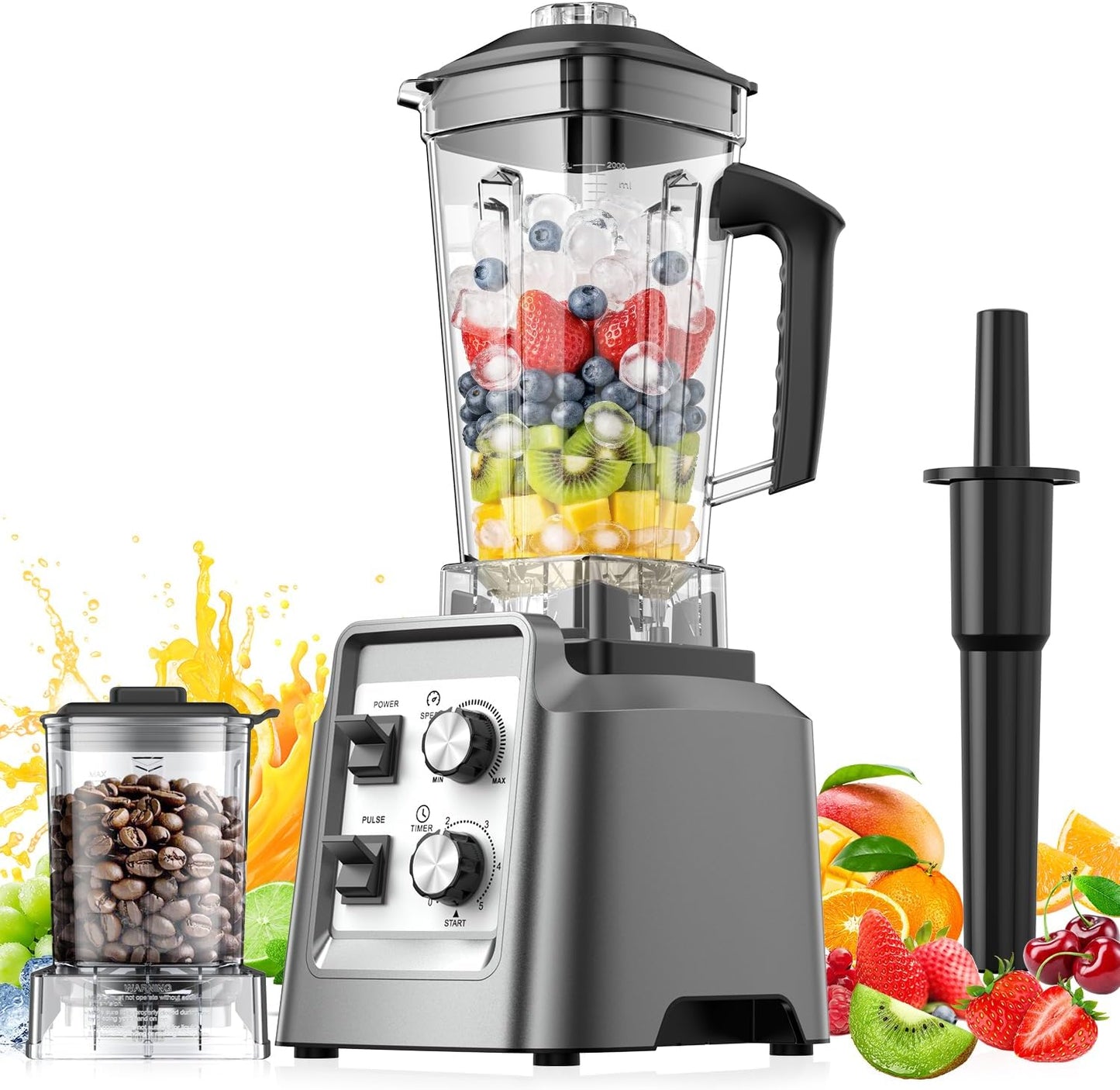 Powerful 68Oz Countertop Blender for Smoothies and Ice Crushing