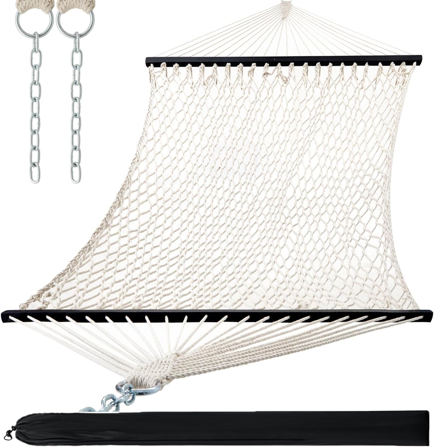 PNAEUT Double Hammocks for Outside - 13ft Rope Hammock for 2
