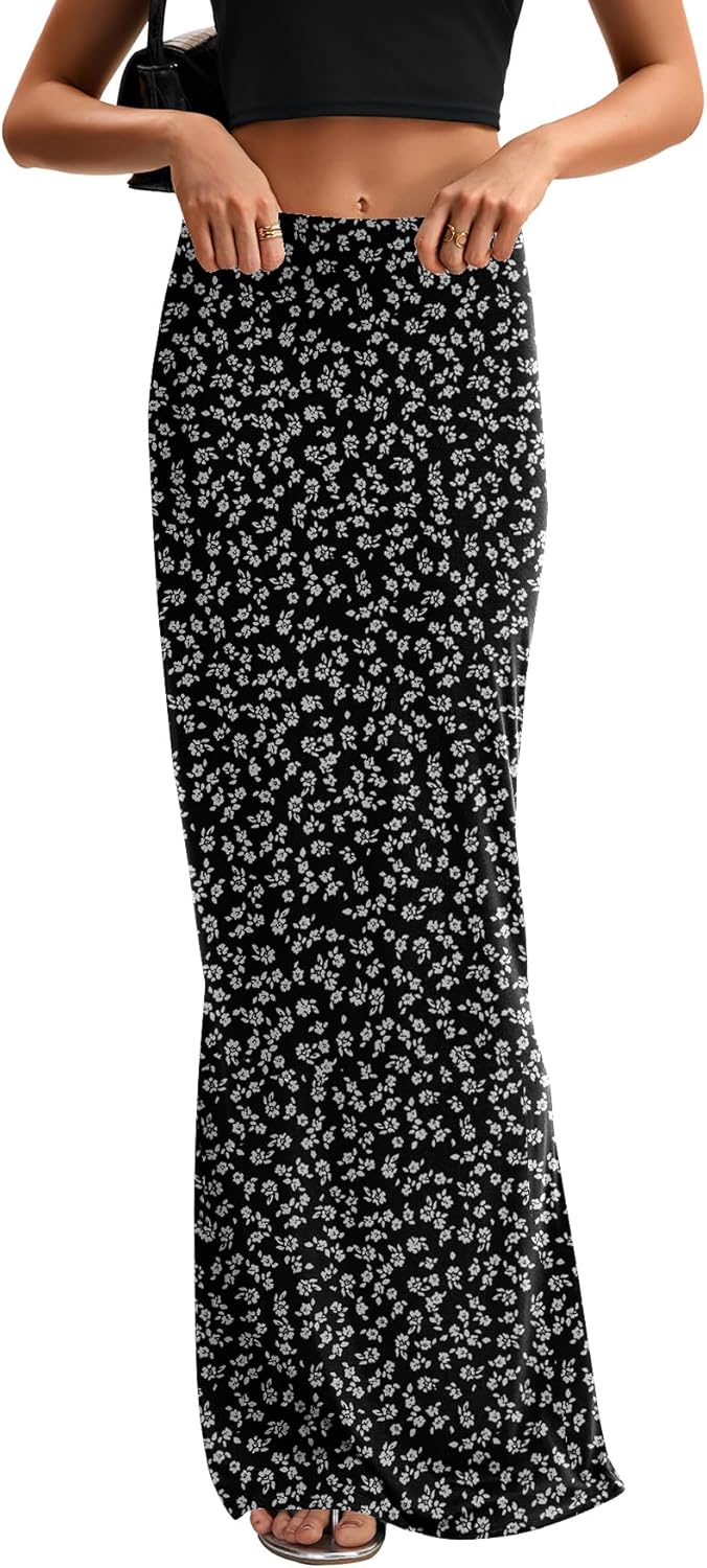 KIFOVEN Women's High Waist Elastic Flare Maxi Skirt Review