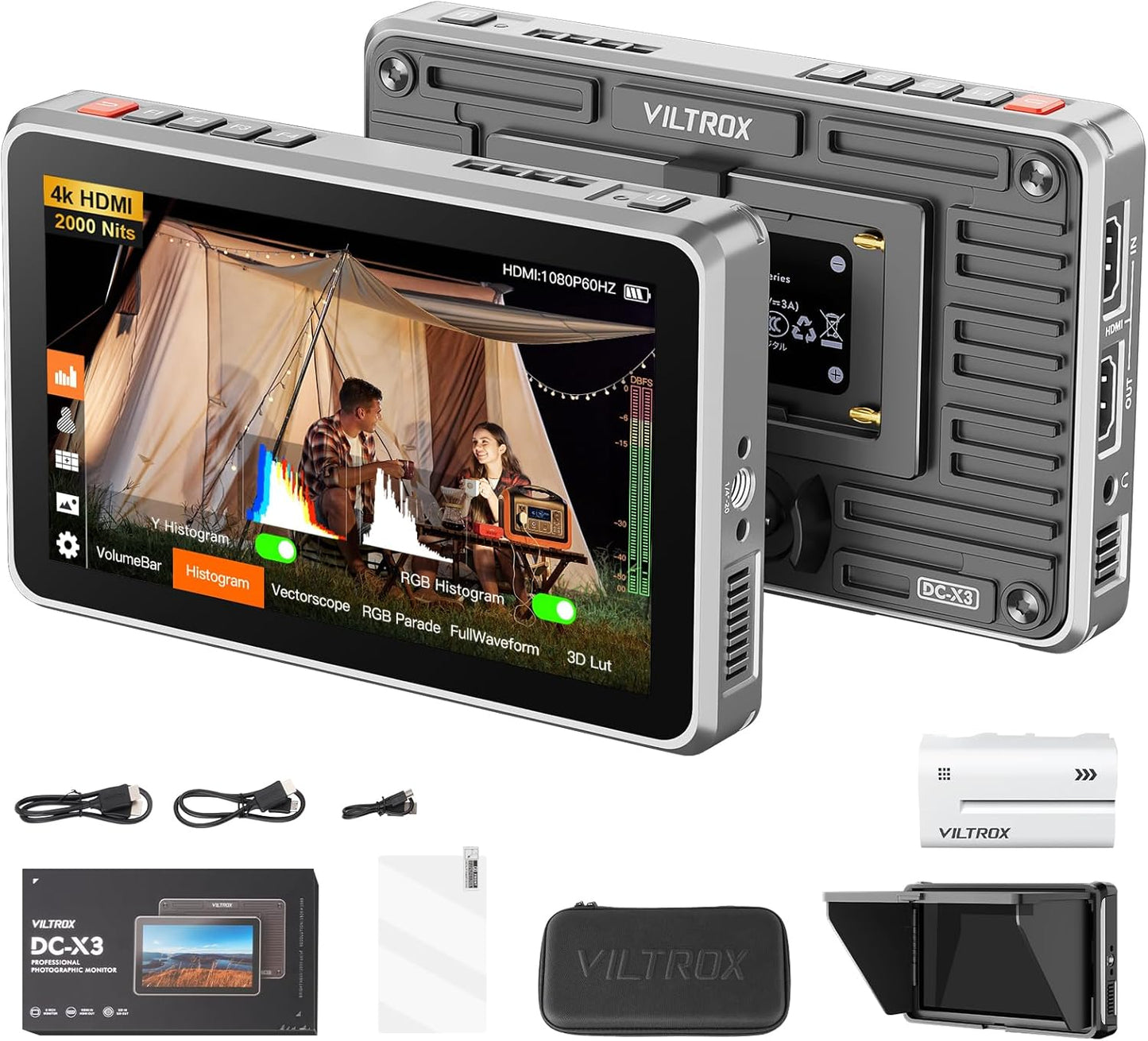 VILTROX DC-X3 Touchscreen Camera Monitor with 2000 Nits Brightness