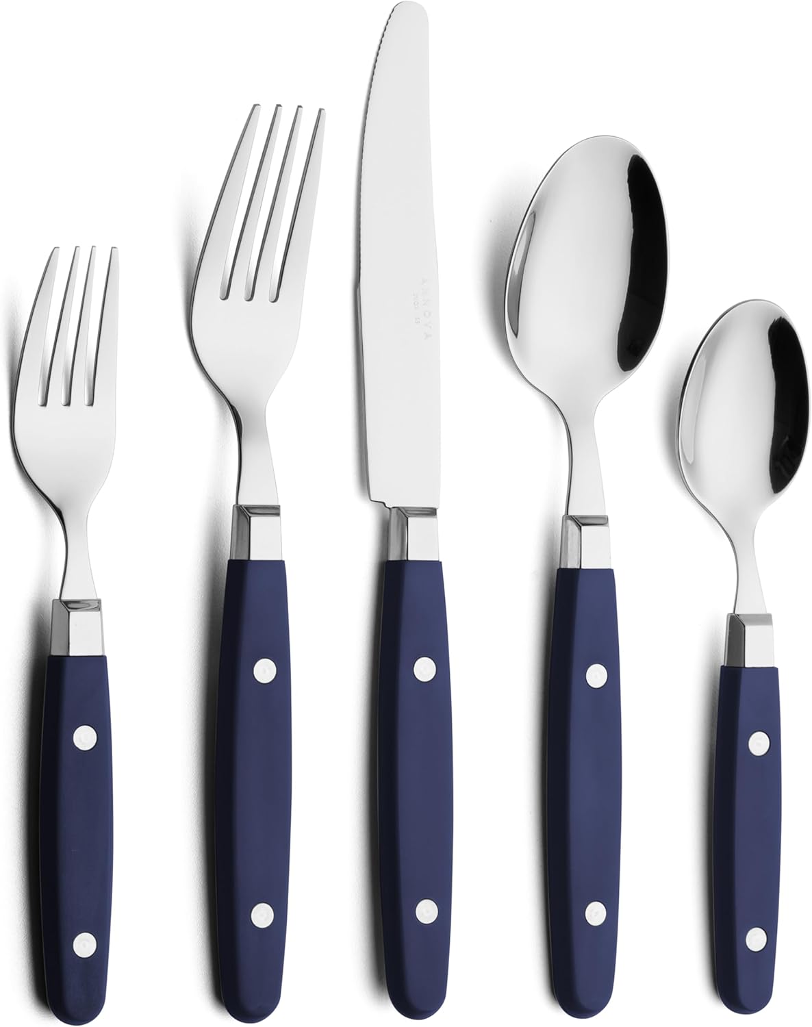 ANNOVA Silverware Set: Colorful Stainless Steel Flatware 20-Piece