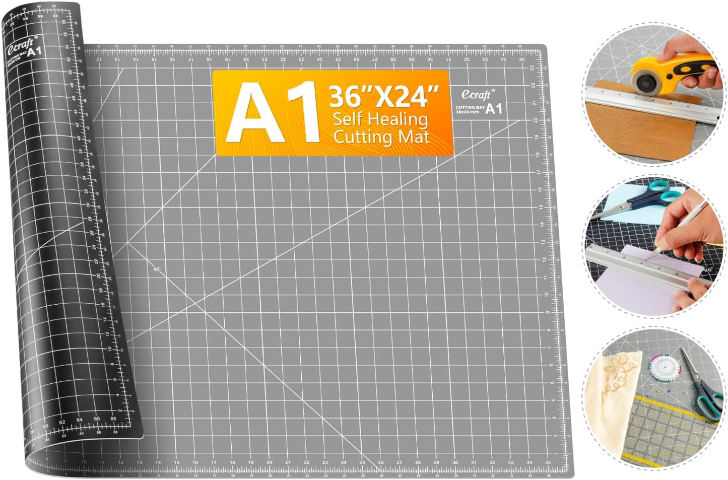 Ecraft Large Self Healing Cutting Mat for Crafts and Sewing