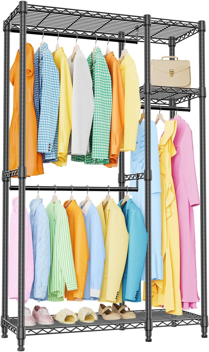 Heavy Duty Garment Rack for Clothes Storage and Organization