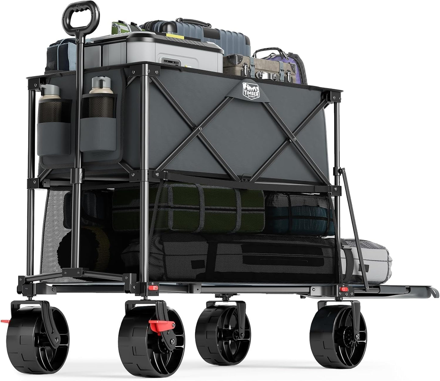 TIMBER RIDGE 400L Large Capacity Folding Double Decker Wagon