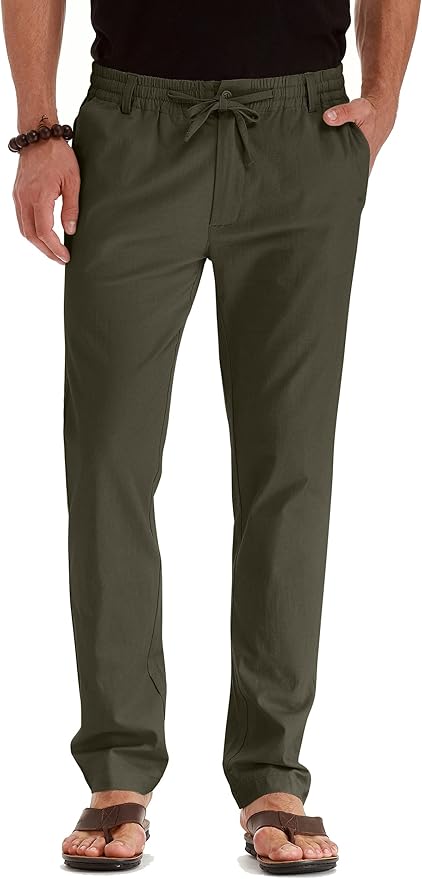 Sailwind Men's Drawstring Linen Pants for Casual Summer Style