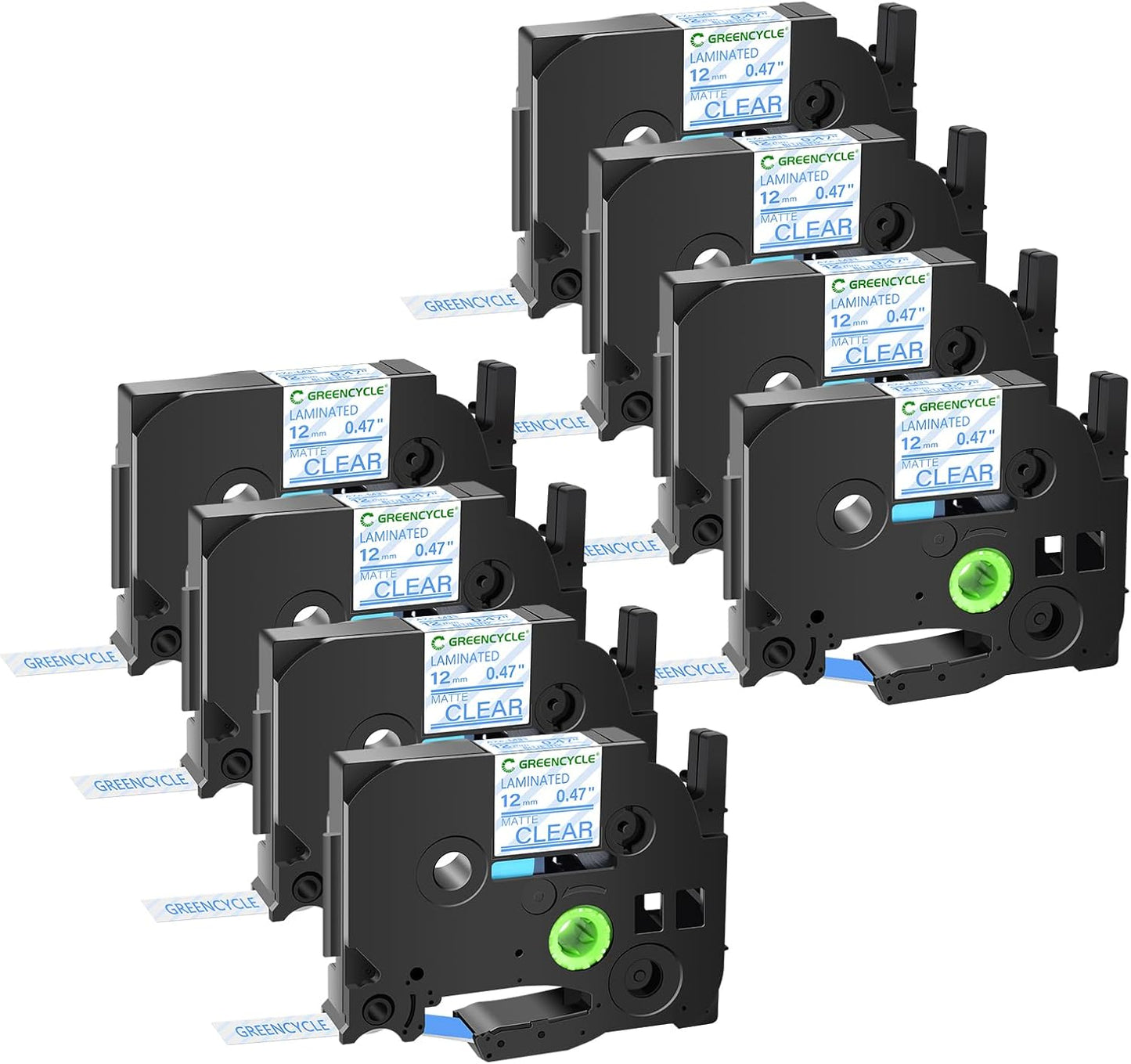 GREENCYCLE Compatible Brother P-Touch TZe-M33 Label Tape 8 Pack