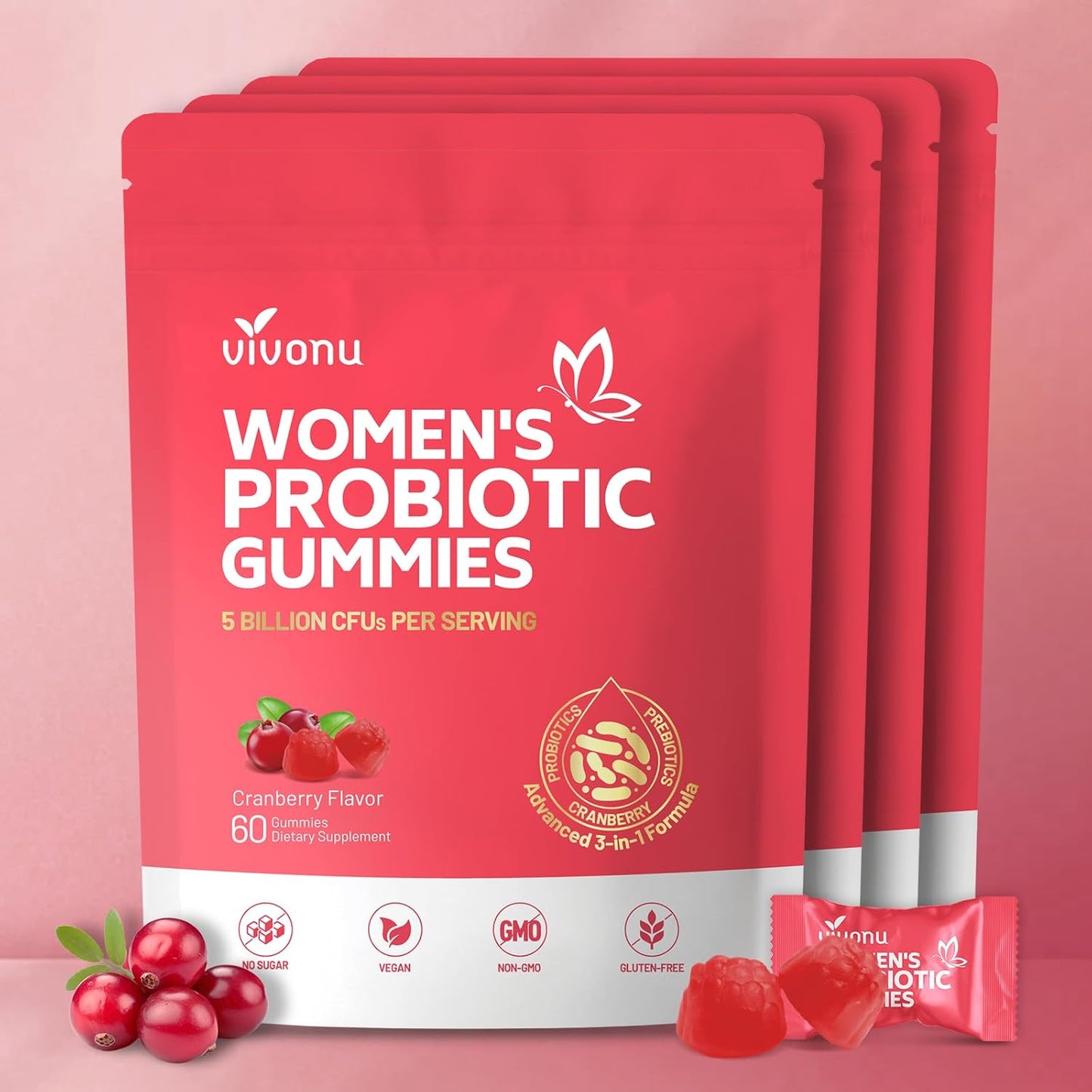 Vaginal Probiotics for Women - VivoNu Feminine Balance Gummies