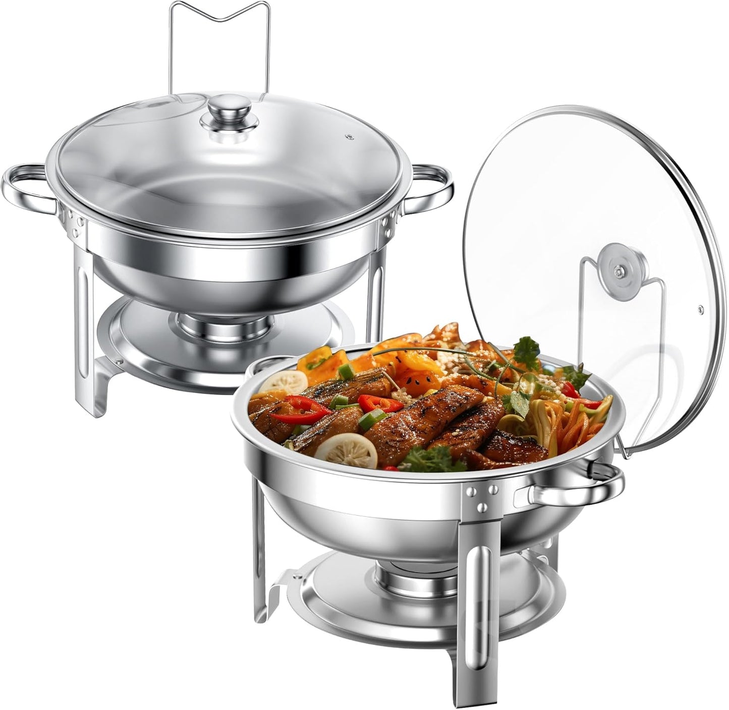Chafing Dishes for Buffet Set: Elegant 5 Quart Catering Solution