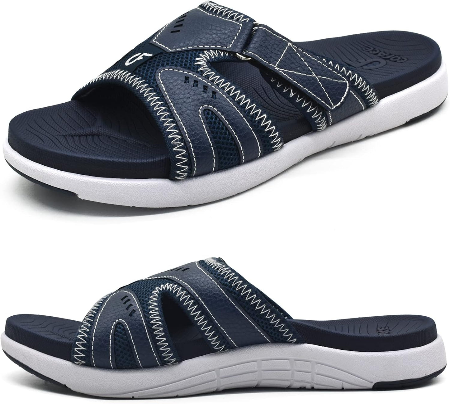 COFACE Mens Sport Recovery Sandals for Plantar Fasciitis Relief