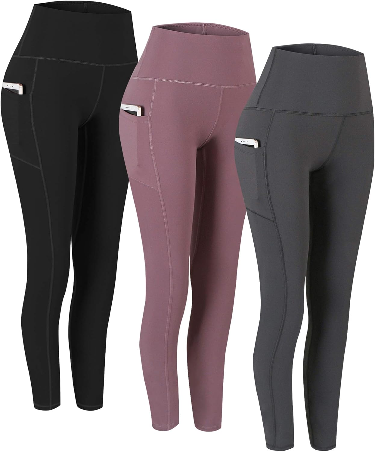 Fengbay High Waist Yoga Pants with Pockets for Women Fitness