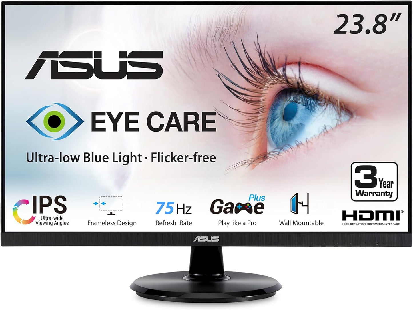 ASUS VA24DQ 23.8 Monitor - Full HD IPS Display
