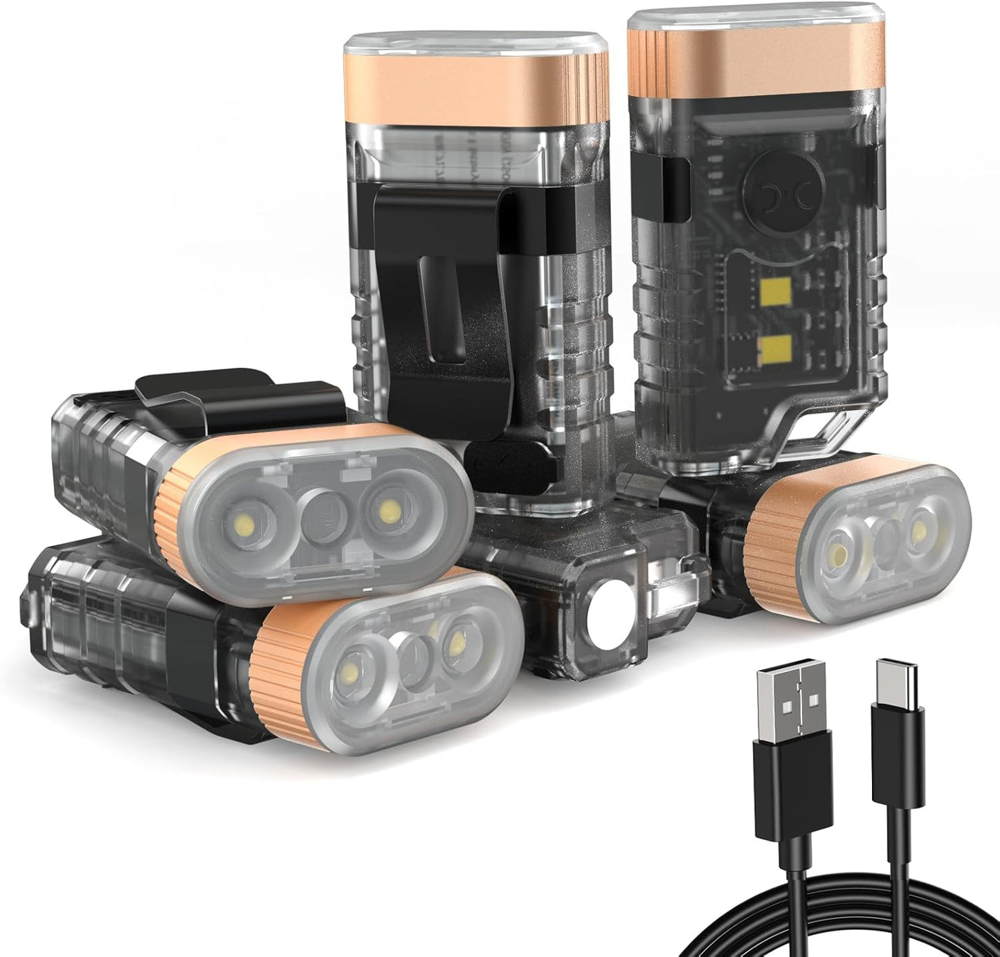 LED Small Powerful EDC Flashlight with 1500LM Bright Light