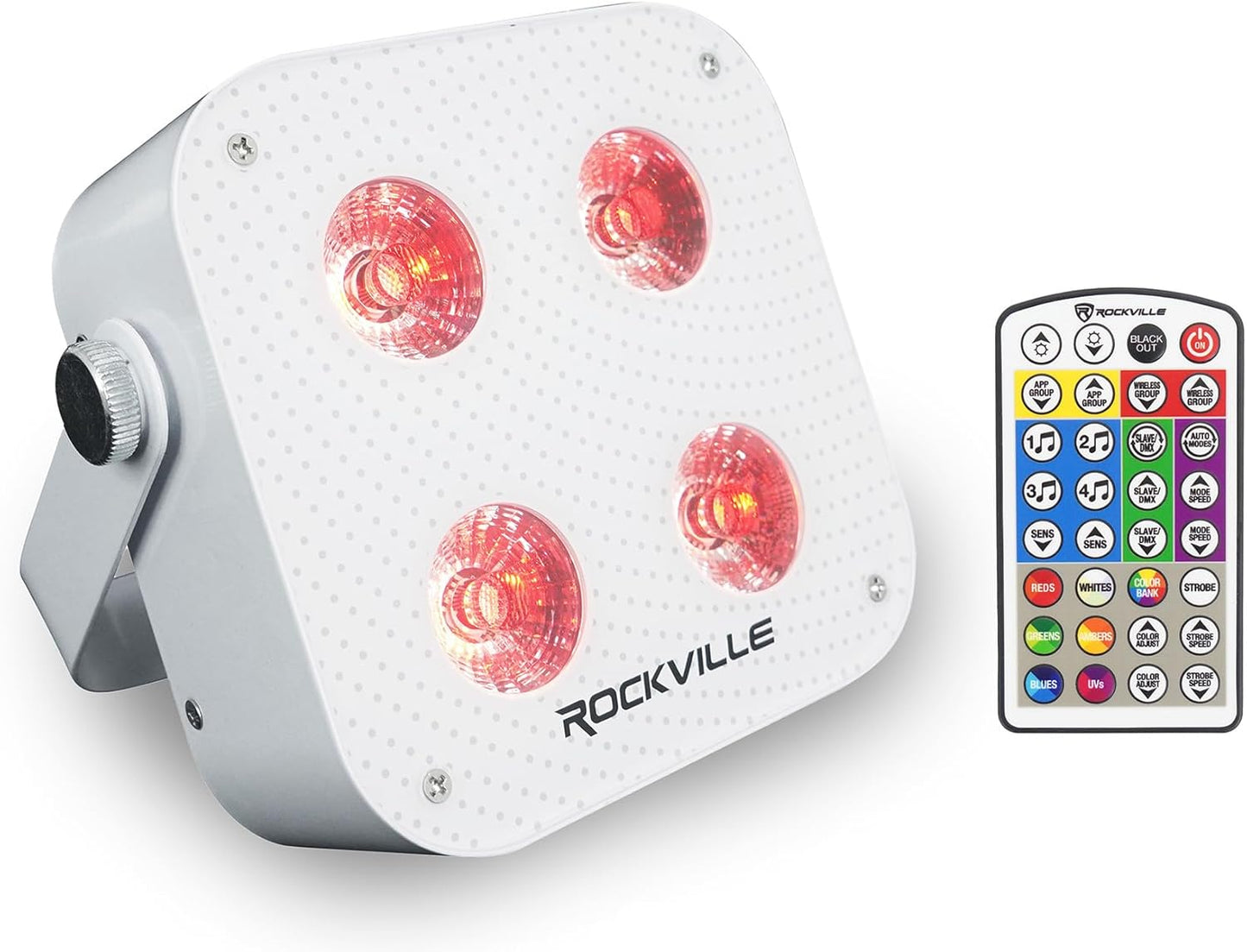 Rockville Mini IR4 LED Wash Light for DJs and Events Lighting