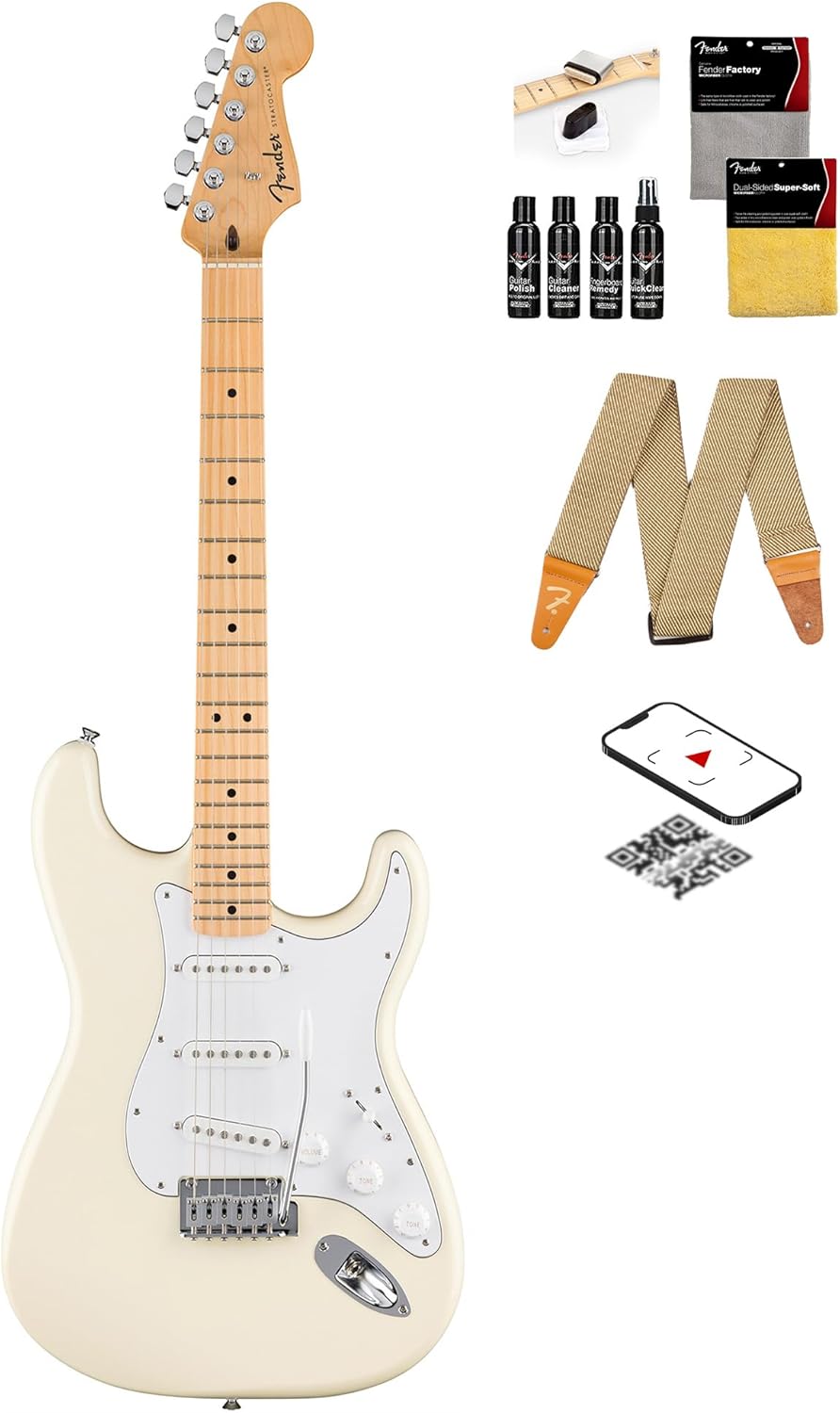 Fender Stratocaster Bundle - Learn with Instructional Video!
