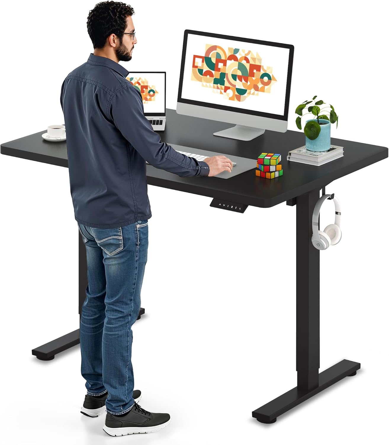 Electric Standing Desk with Height Adjustable Features for Comfort