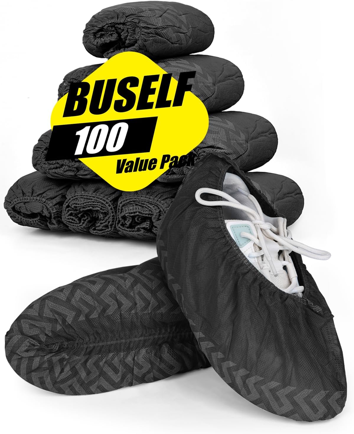 X-Large Disposable Shoe Covers Non-Slip 200 Count for Men