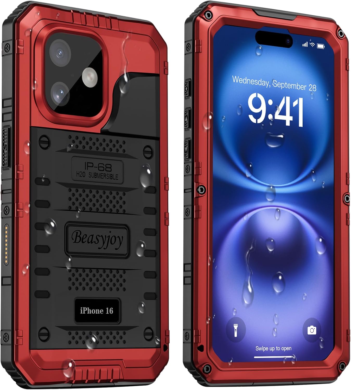 Beasyjoy iPhone 16 Case Waterproof Heavy Duty Protection