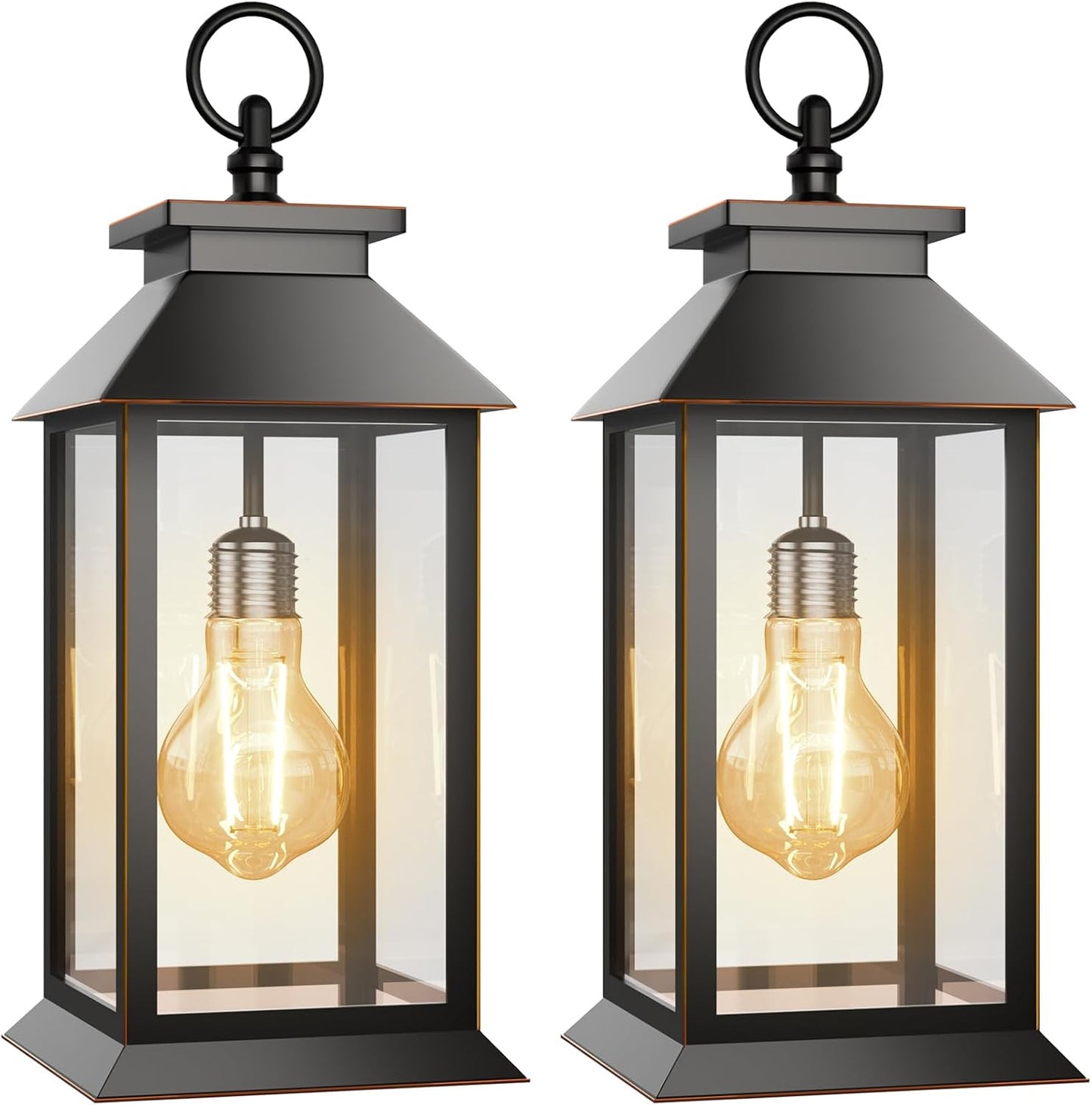 Hanging Solar Lanterns for Outdoor and Indoor Use - 2 Pack