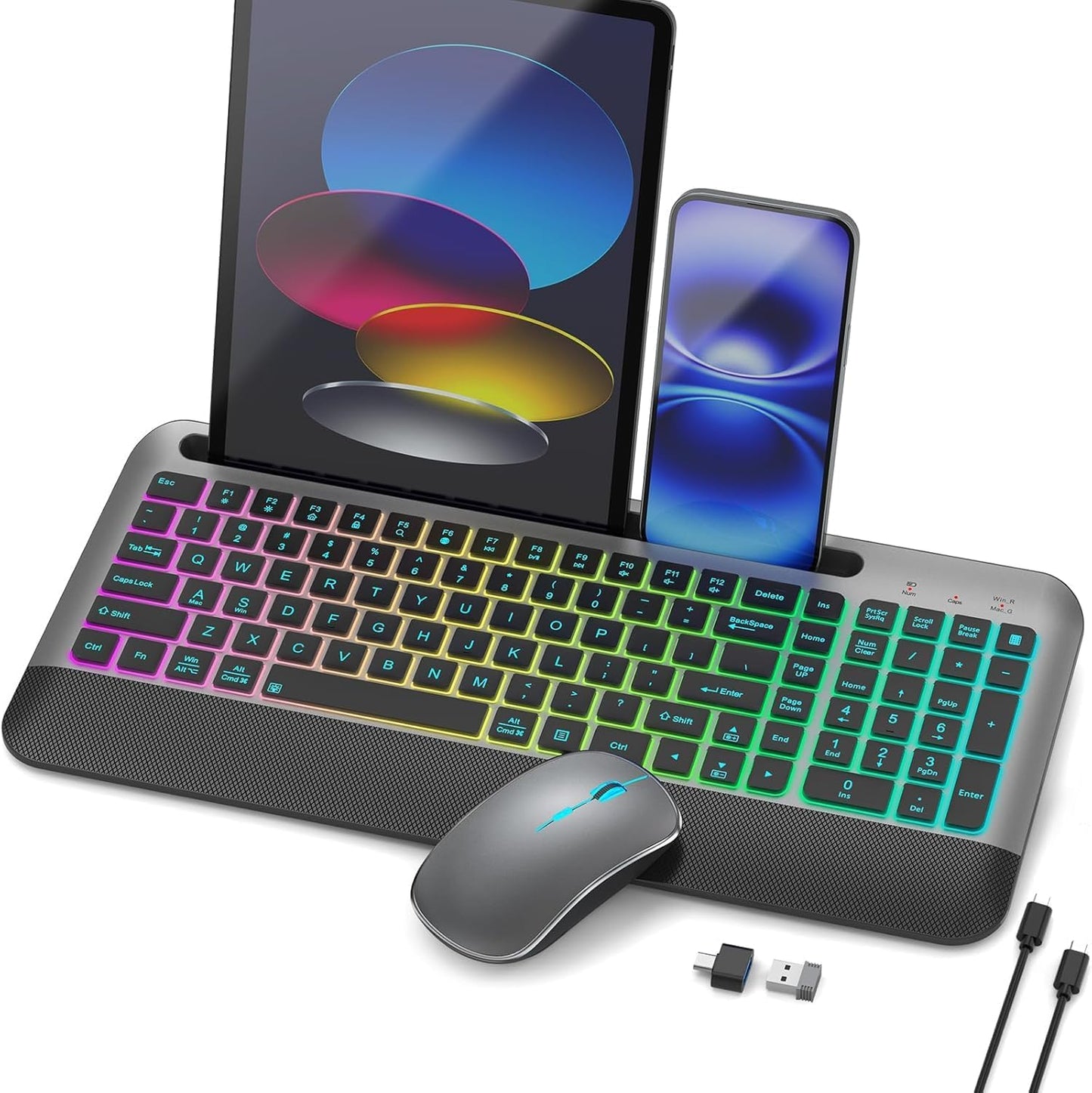 Compact Rechargeable Wireless Keyboard & Mouse Set