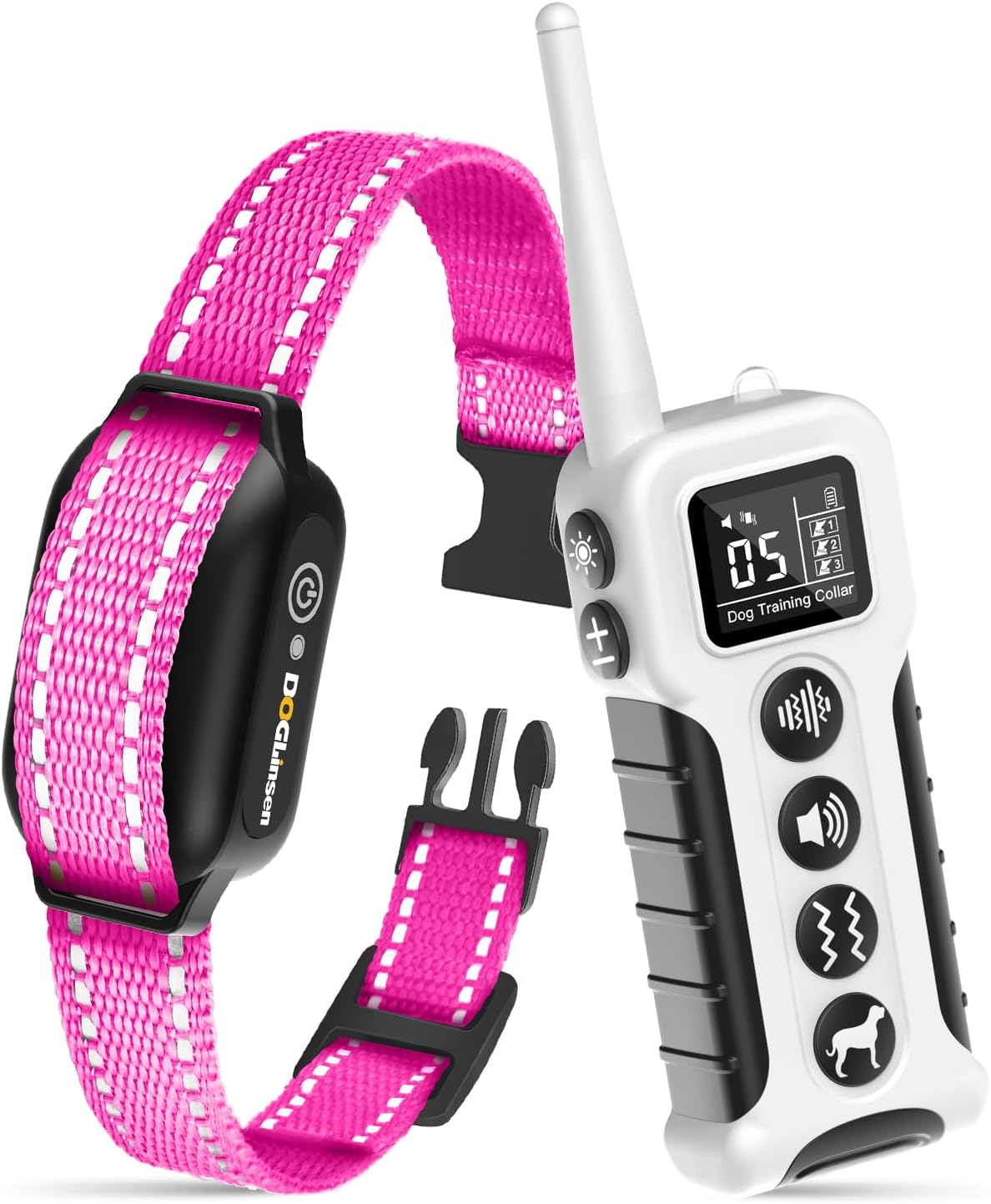 No Shock Dog Training Collar with Remote for All Dog Sizes