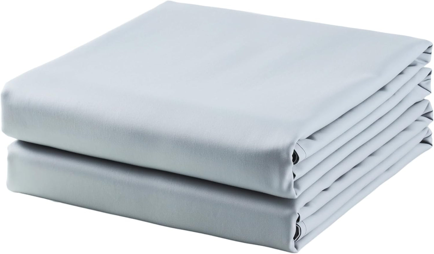 2-Pack Cotton Queen Flat Sheet Set, 600 Thread Count Luxury