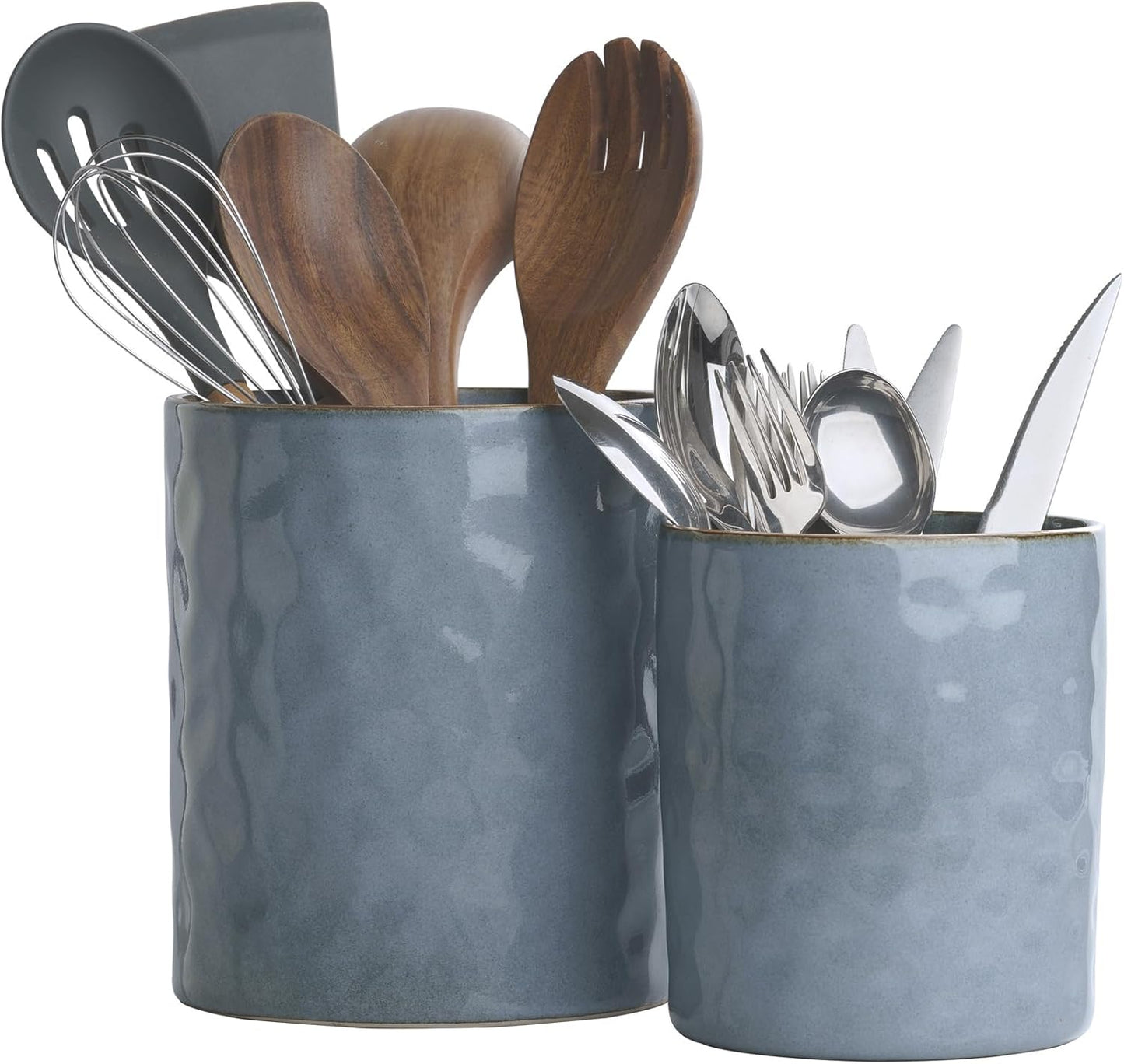 Famiware Ocean Utensil Holder Set of 2 for Kitchen Decor