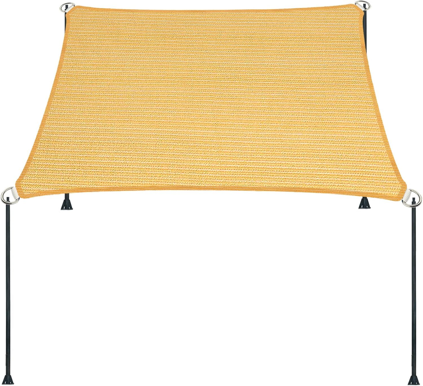 19ft x 22ft Yellow Straight Edge Sun Shade Sail for Outdoor Use